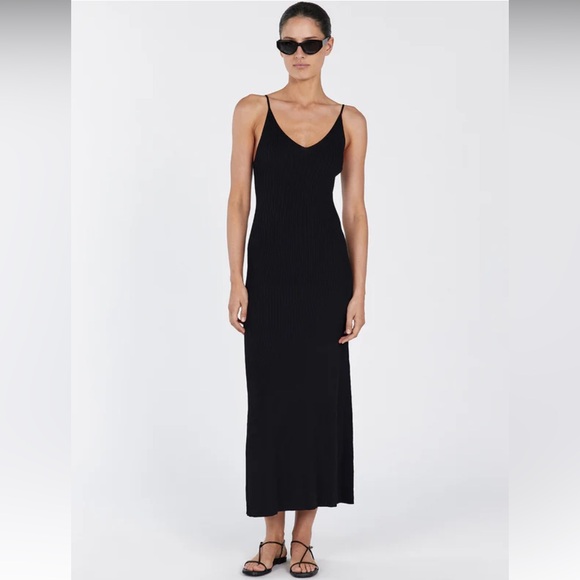 DISSH Dresses & Skirts - DISSH Tori Black Knit Midi Dress EUC